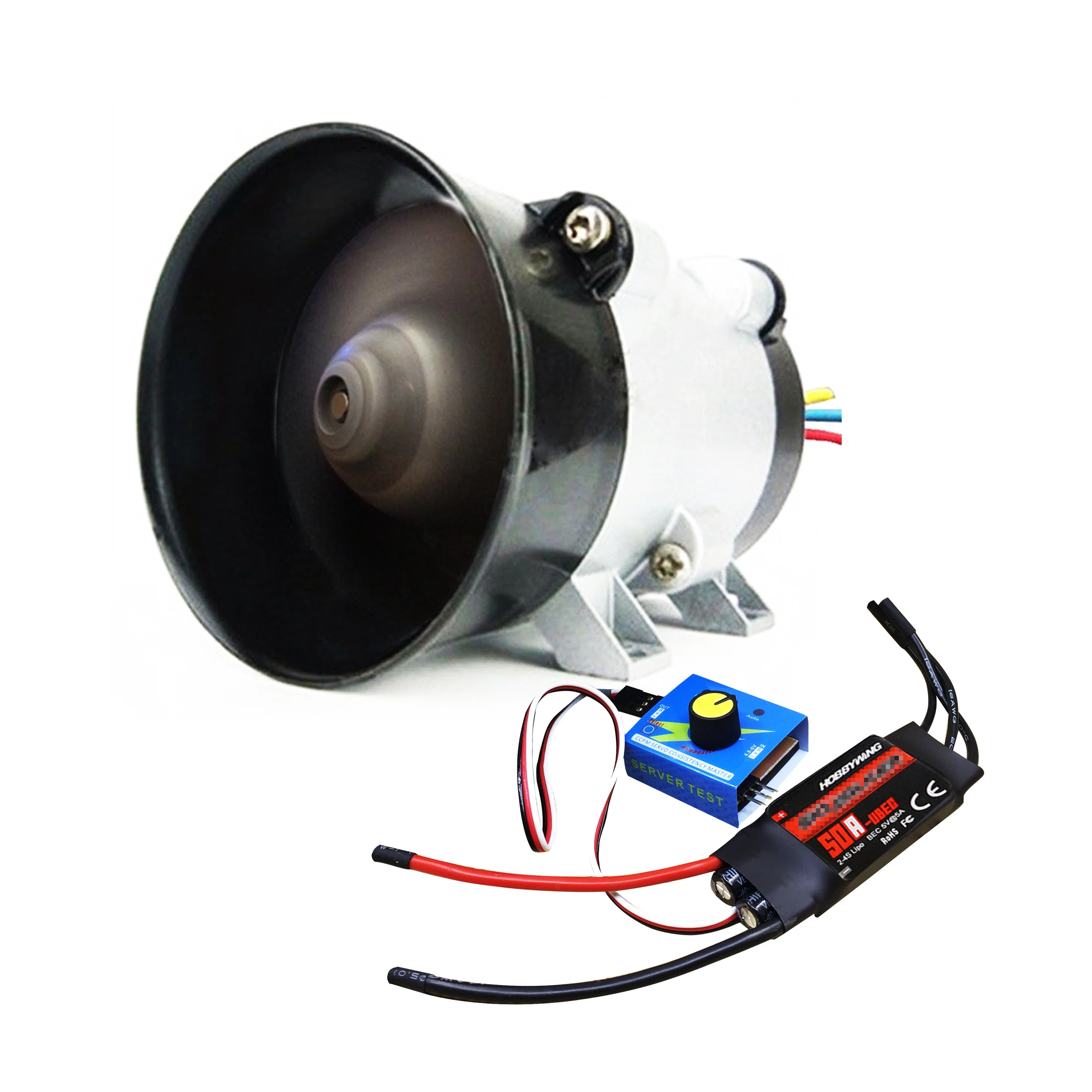 Car Electric Turbine Power Turbo Charger Brushless Hall-free Three-Phase Motor With DC12V 50A Supercharger Driver Controller