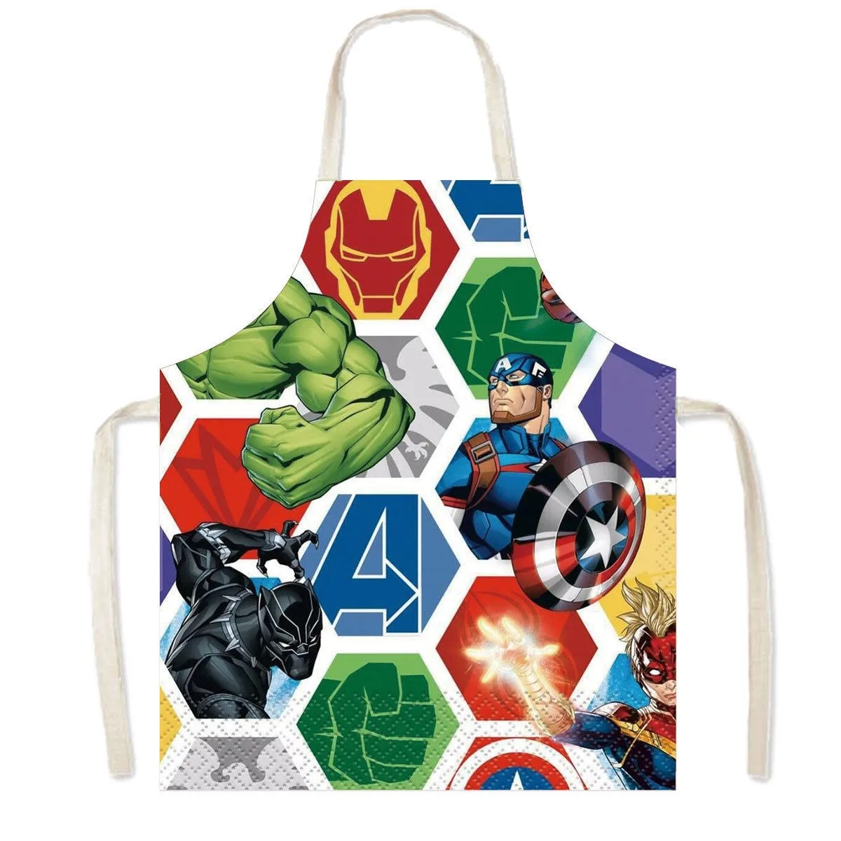 Spiderman Apron Marvel Superhero Sleeveless Cartoon Adult Children Apron Restaurant Kitchen Anti-fouling Cleaning Tools