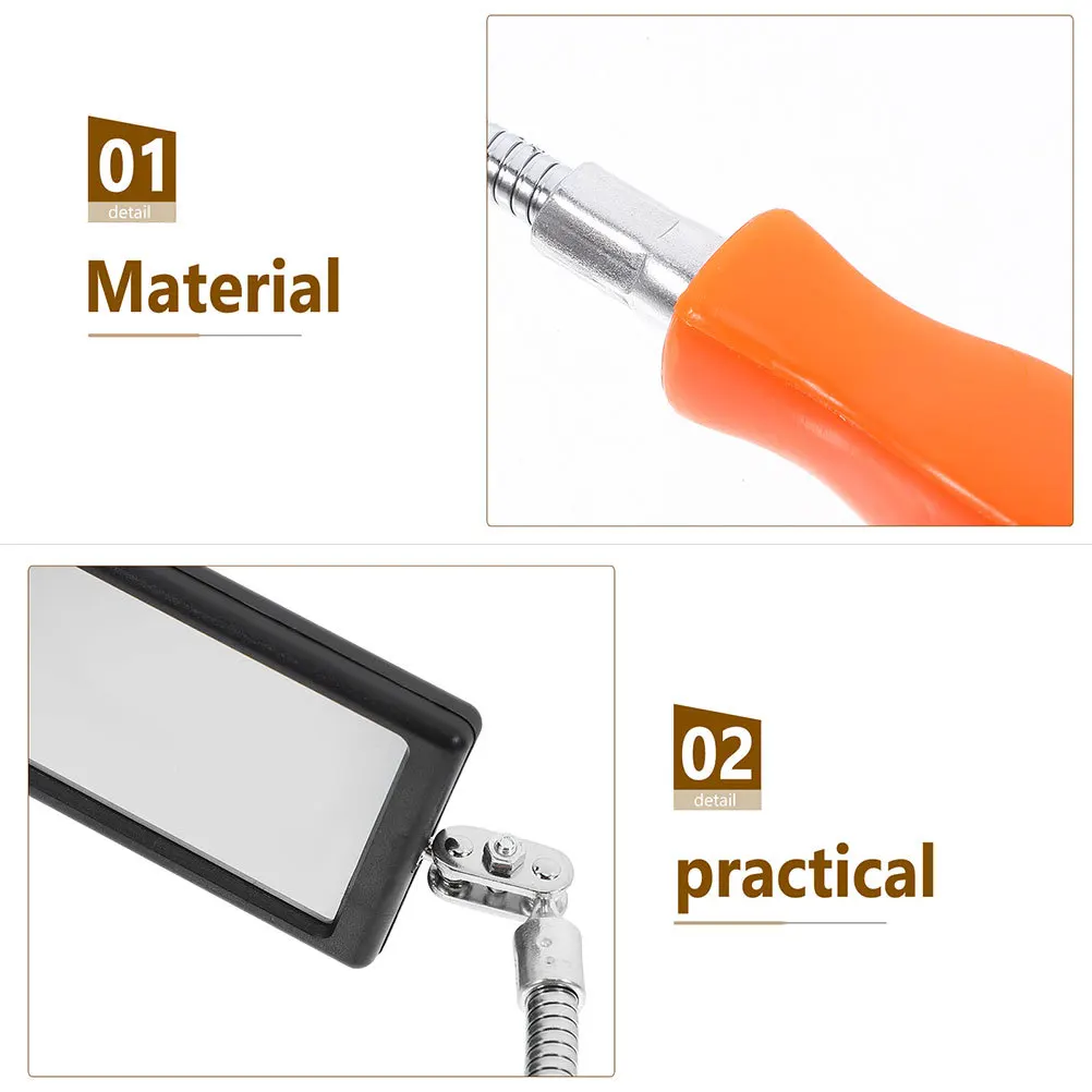 Easy to Use Flexible LED Inspection Mirror for Hard to Reach Areas in Cars Inspection Mirror with Light Telescoping Pickup Tools