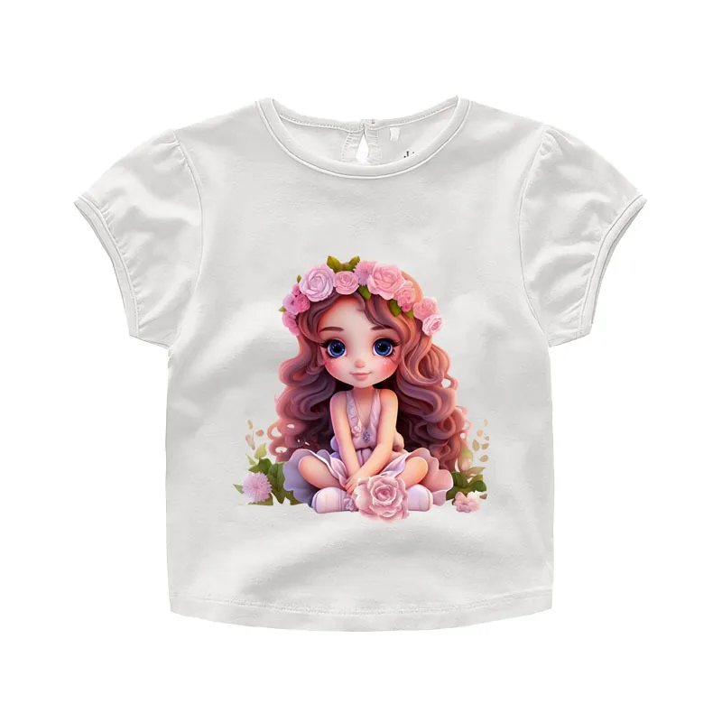 18CM Cute & Beautiful Little Princess Girl Iron On Patch Heat Transfer On Clothes DTF Iron On Transfer Heat Transfer On Clothes