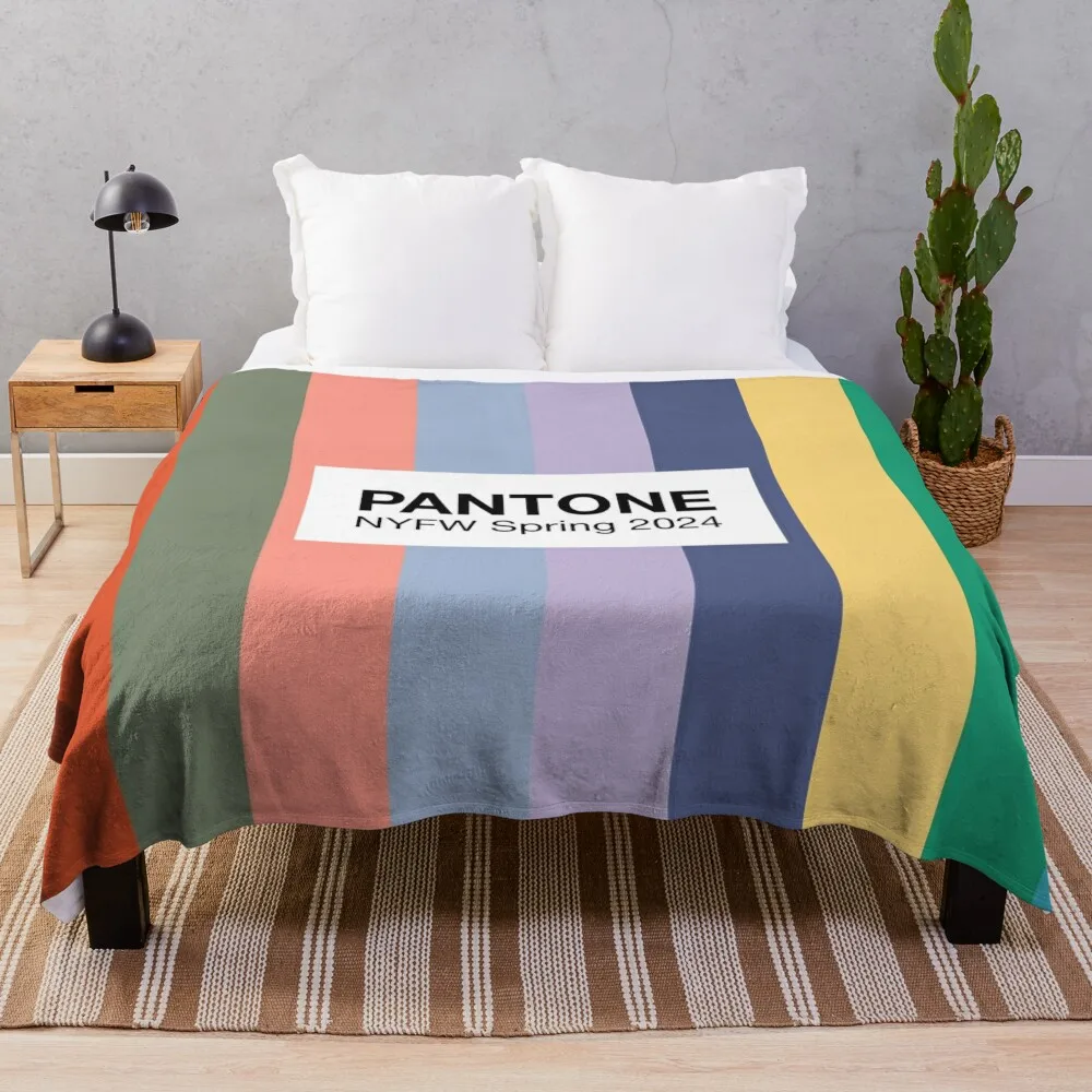 Pantone New York Fashion Week Palette (Spring 2024) Throw Blanket Plaid For Sofa Thin Sofas Blankets