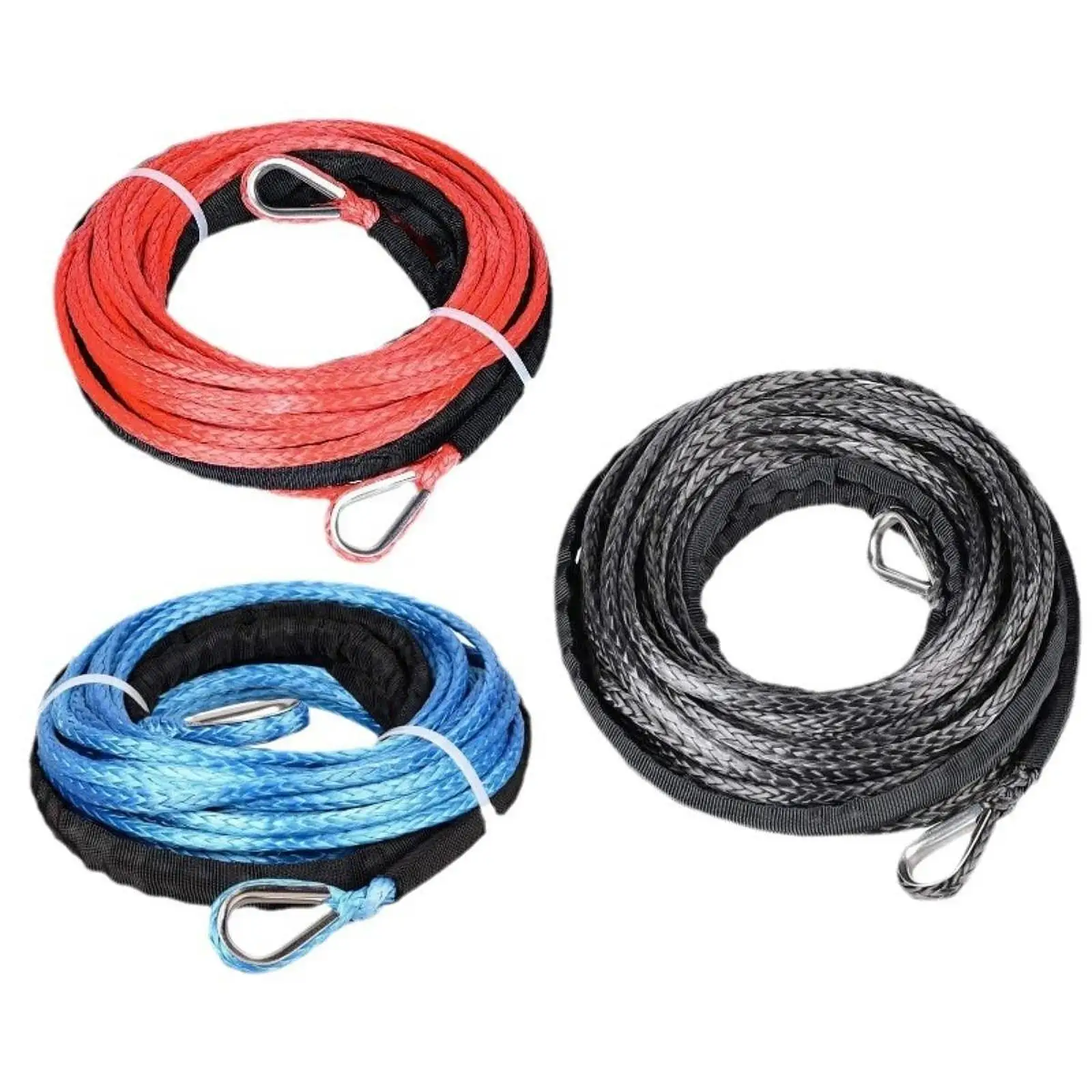 

15MX6mm Synthetic Winch Rope Versatile Lightweight Accessory for Off Road Rescue