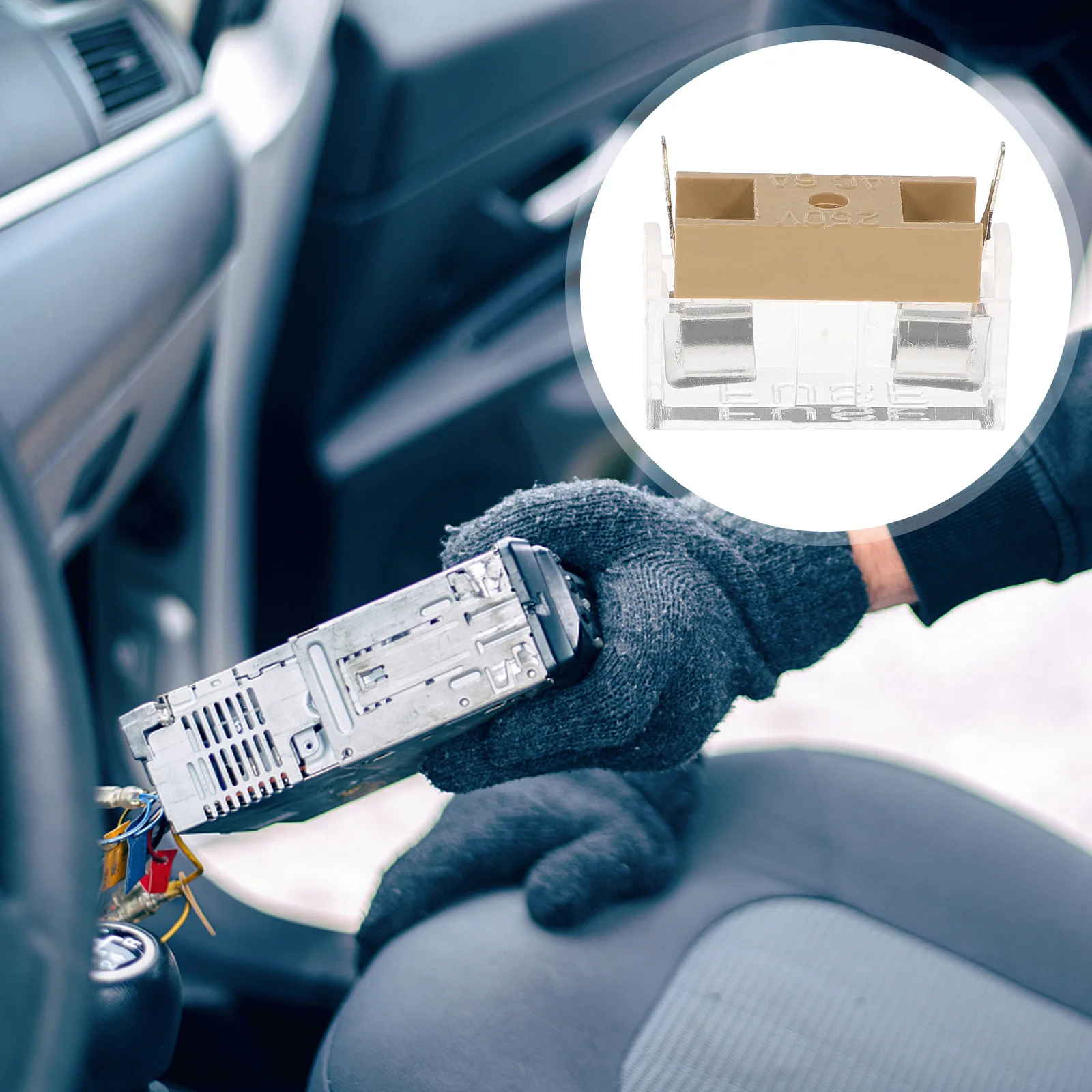 

20pcs Fuse Holder Panel Mount 5X20Mm For Boat Marine Auto Car Refrigerator Audio Equipment Mini Flame Retardant High Temp