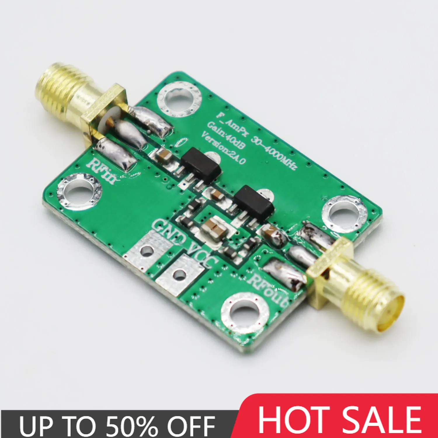 NEW 30-4000mhz RF Wideband Amplifier Gain 40dB Low Noise Amplifier LNA Board Modules DC 5V 50Ω for FM HF VHFf/UHF