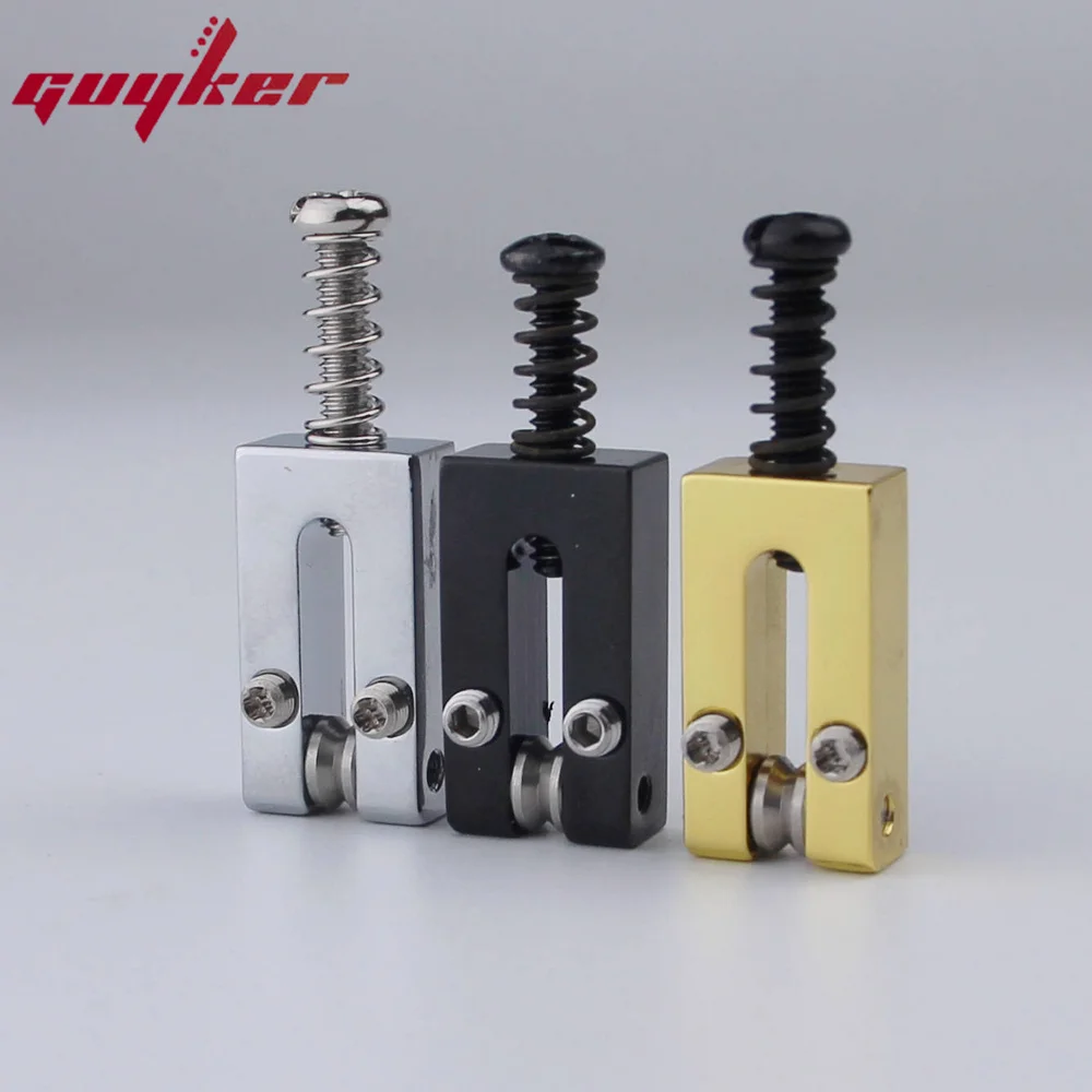 1 Set 10.5MM/10.8MM Stainless Steel Roller Brass Saddle Electric Guitar Tremolo Bridge Saddles For ST Guitar