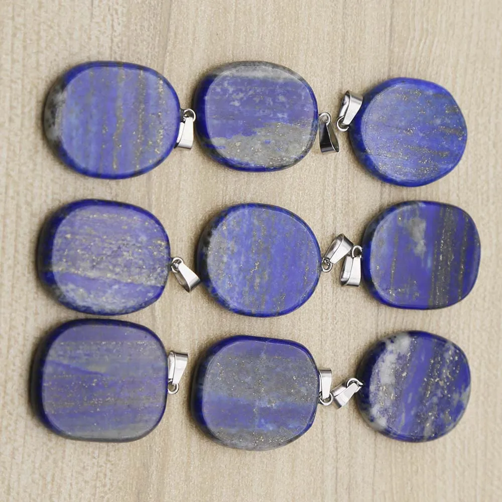 Yiwu Exquisite Natural Irregular Lapis Lazuli Pendants Charm Jewelry Necklaces DIY Earrings Ornament Accessories 10Pcs Wholesale