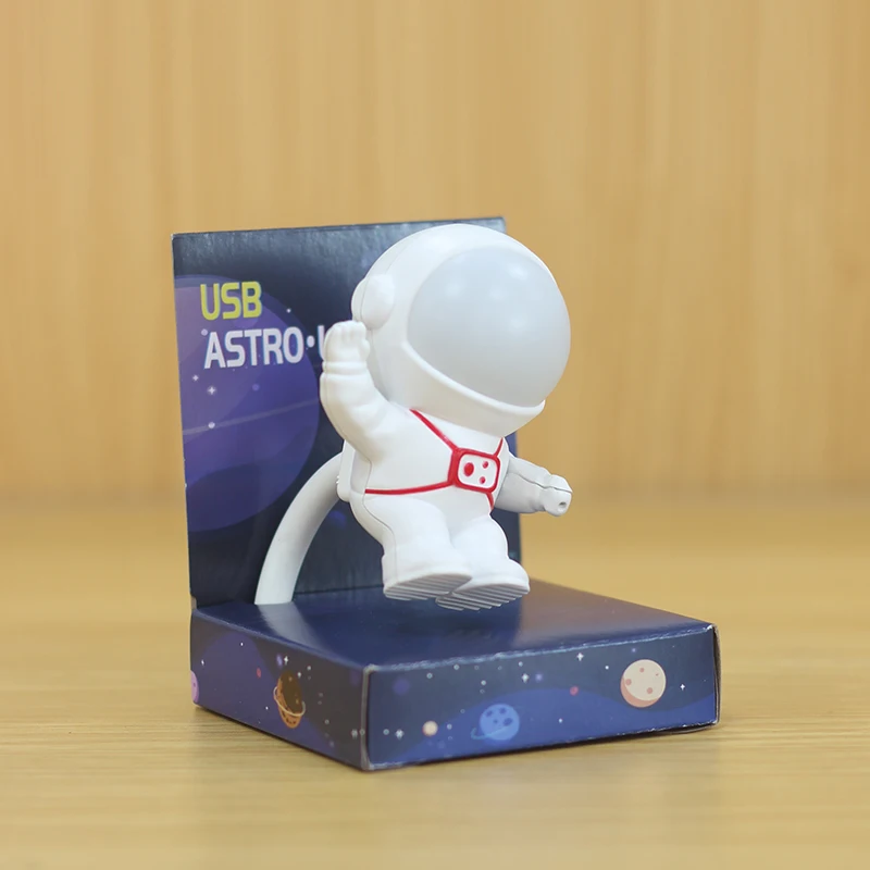 Astronaut USB Night Light Voice Control Mini LED USB Plug Eyes Protection LED Sound Sensor Bedroom Reading Desk Lamp Gift