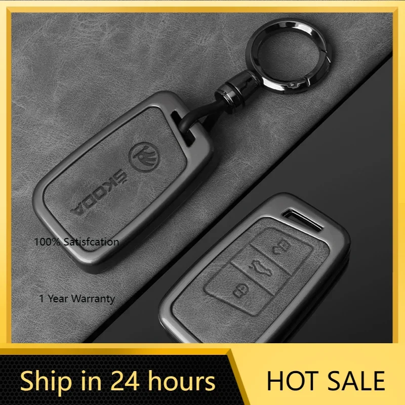 

Автомобильная наклейка 2025, популярный кожаный чехол из цинкового сплава, чехол для дистанционного ключа автомобиля, защитный чехол, аксессуар для автостайлинга для Skoda Superb A7 Ka