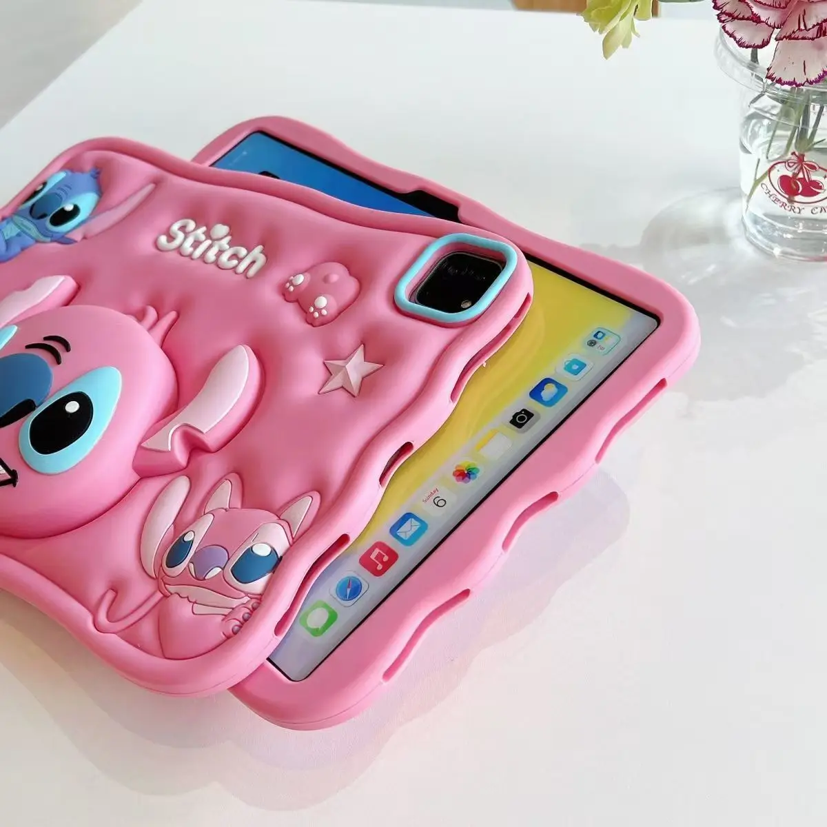 ديزني ستيتش لجهاز آيباد 10.2 7th 8th 9th 10th Gen Air 3 4 5 10.9 Mini 6 9.7 Pro 11 12.9 بوصة حافظة واقية للأطفال من السيليكون اللوحي #4