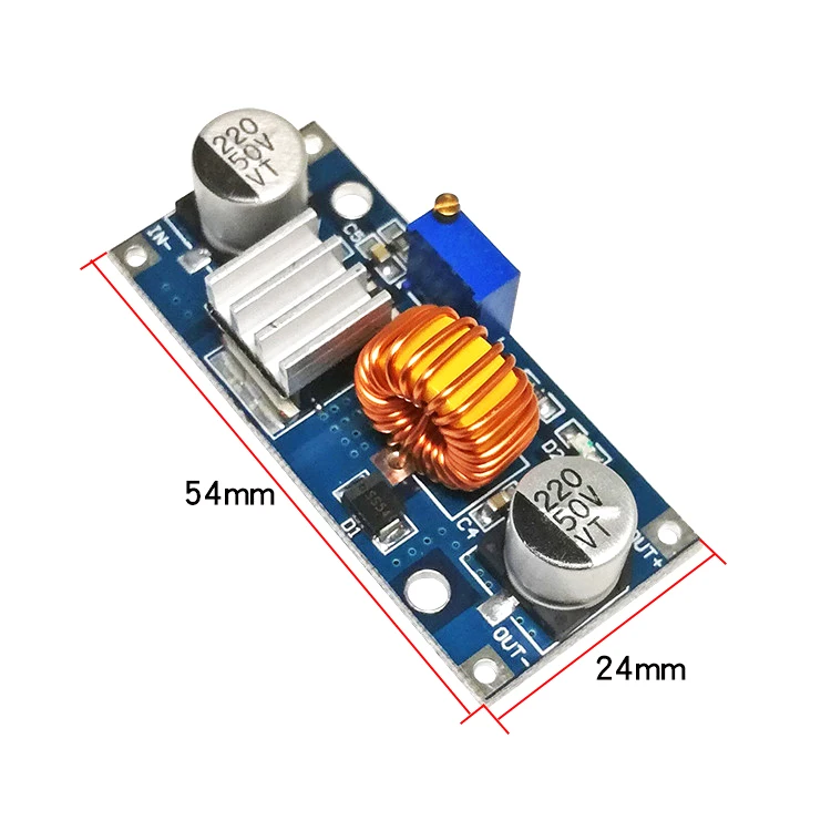 5A XL4015 DC-DC 4-38V to 1.25-36V 24V 12V 9V 5V Step Down Adjustable Power Supply Module LED Lithium Charger With Heat Sink