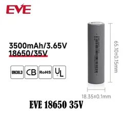 1-10pcs EVE INR 18650 35V 3500mAh 3.6V Battery 18650 Rechargeable Lithium Batteries For  Energy Storage Electric Folklifts