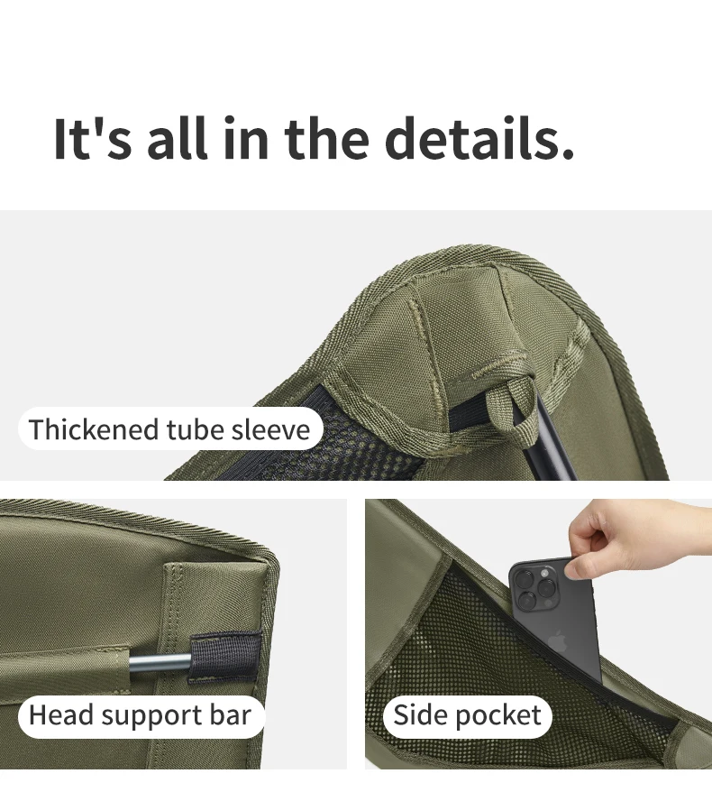Naturehike 2025 YL01 Ultraleichter, automatischer Klappstuhl mit Schnellverschluss, tragbarer Outdoor-Camping-Strandstuhl, hält 150 kg stand – Detail 15