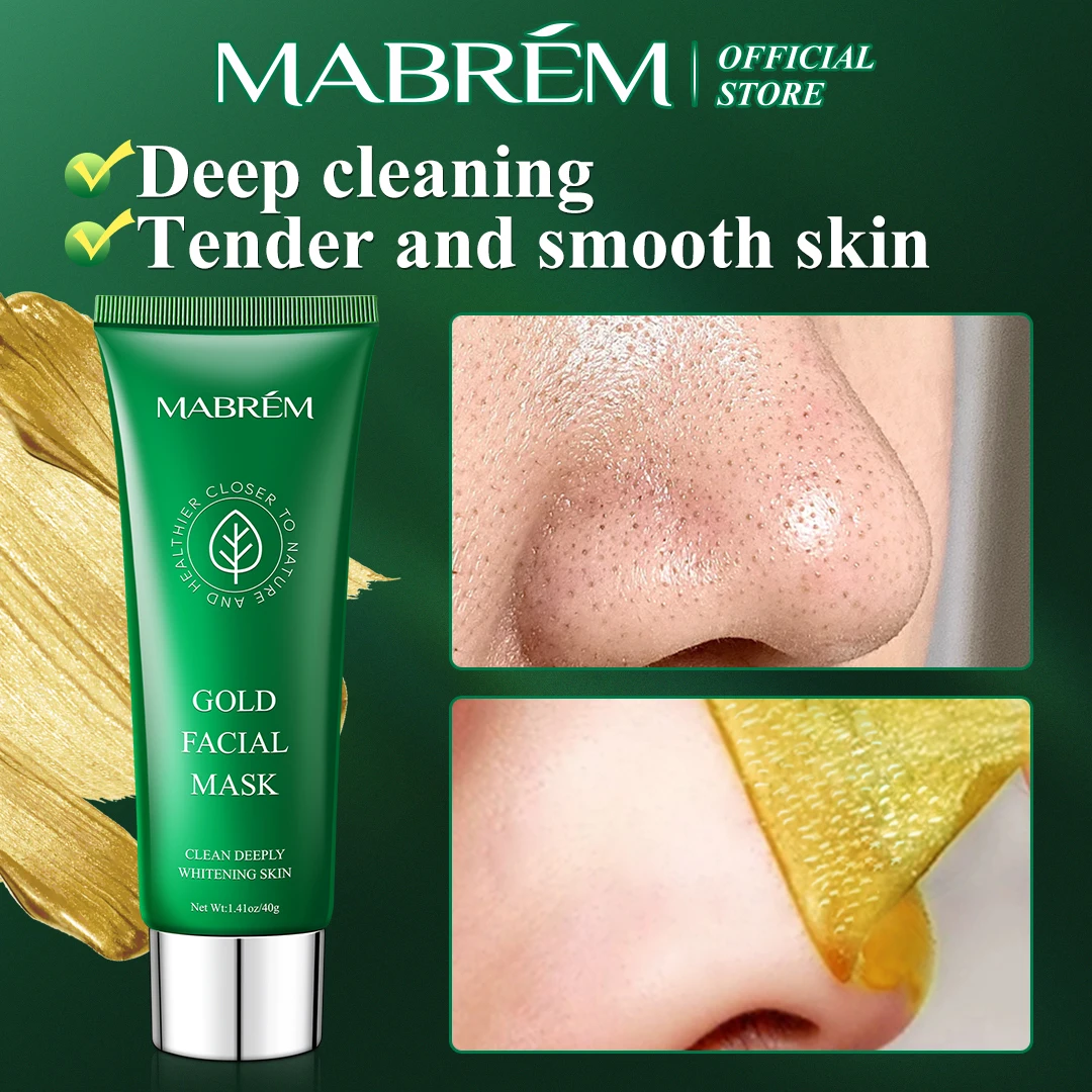 

MABREM Gold Blackhead Mask Remove Stains Shrink Pore Improve Rough Skin Acne Depth Replenishment Moisturizing Oil-control 40g