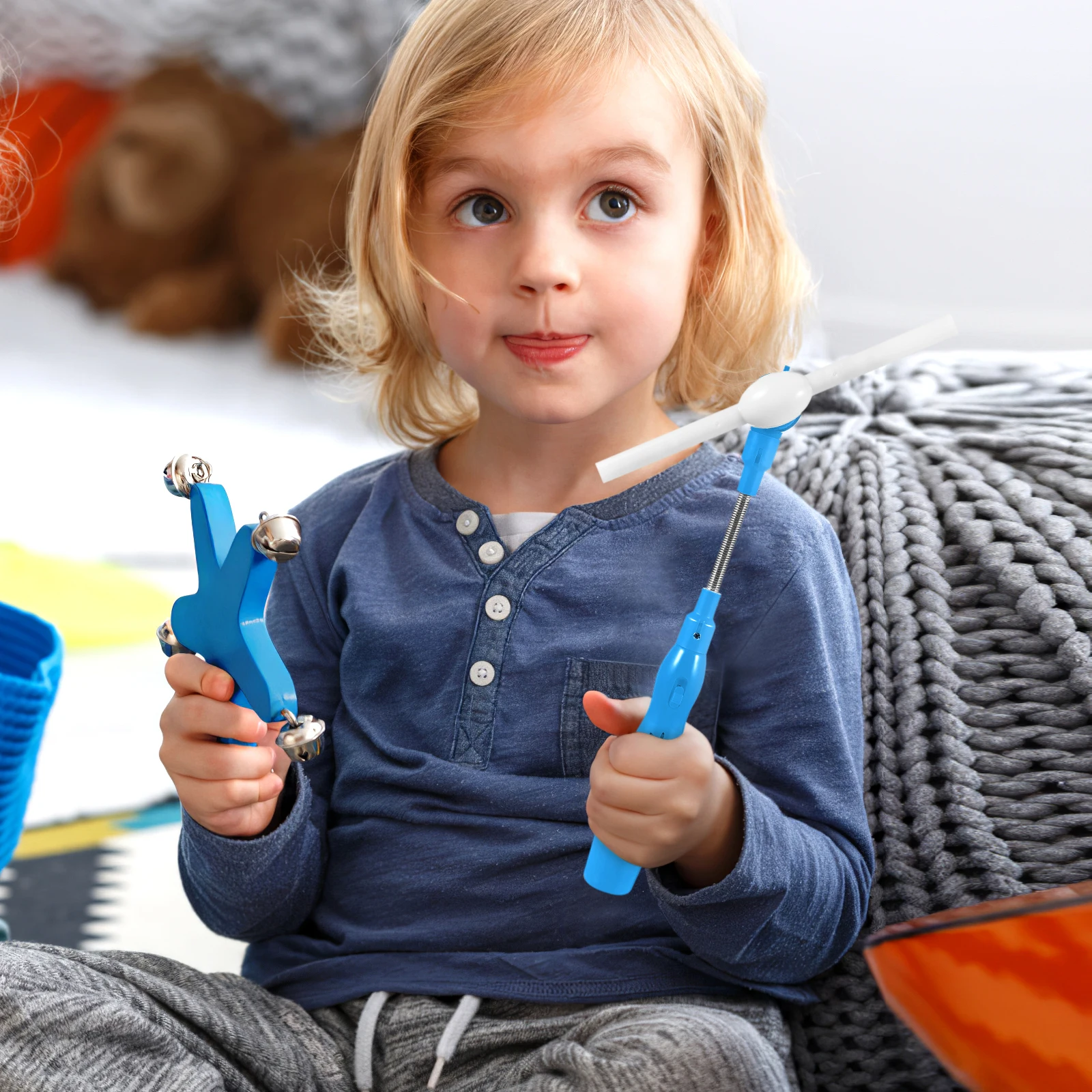 

3 pcs Glowing Windmill Music Stick Toys Led Pinwheels Shine Child Windmills Lights Toddler Rotate Flashing Light Up Windmills