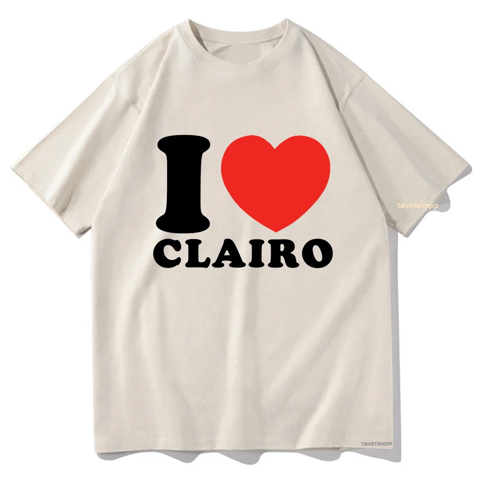 I Heart Clairo Charm T-Shirts Fashion Funny Men/Women Clothing Aesthetic Tops Kawaii Unisex Streetwear Vintage Cotton TShirts