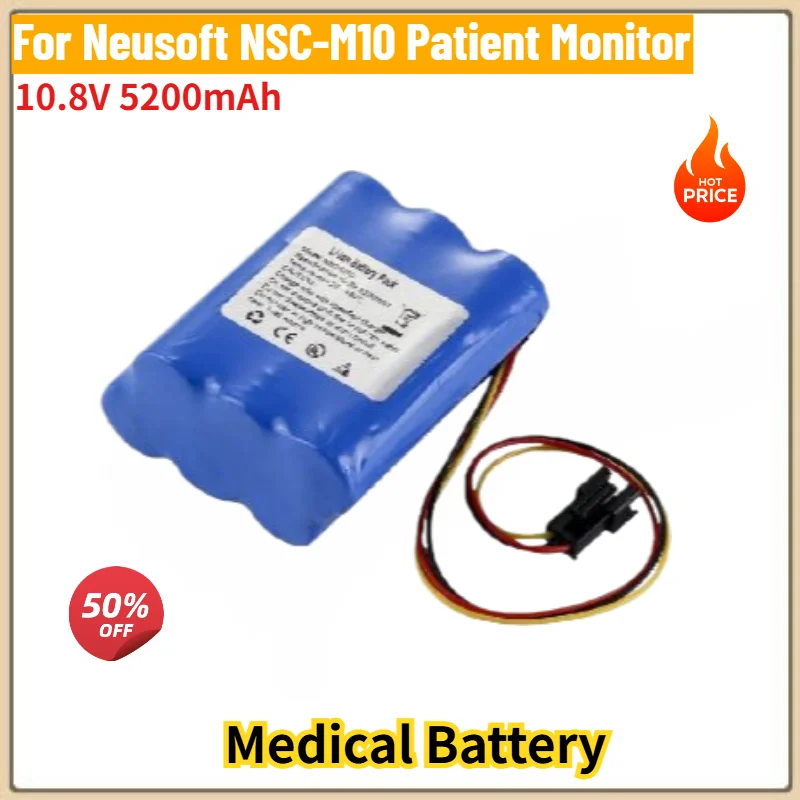 For Neusoft NSC-M10 Patient Monitor Brand New High Quality Replacement Battery 10.8V 5200mAh