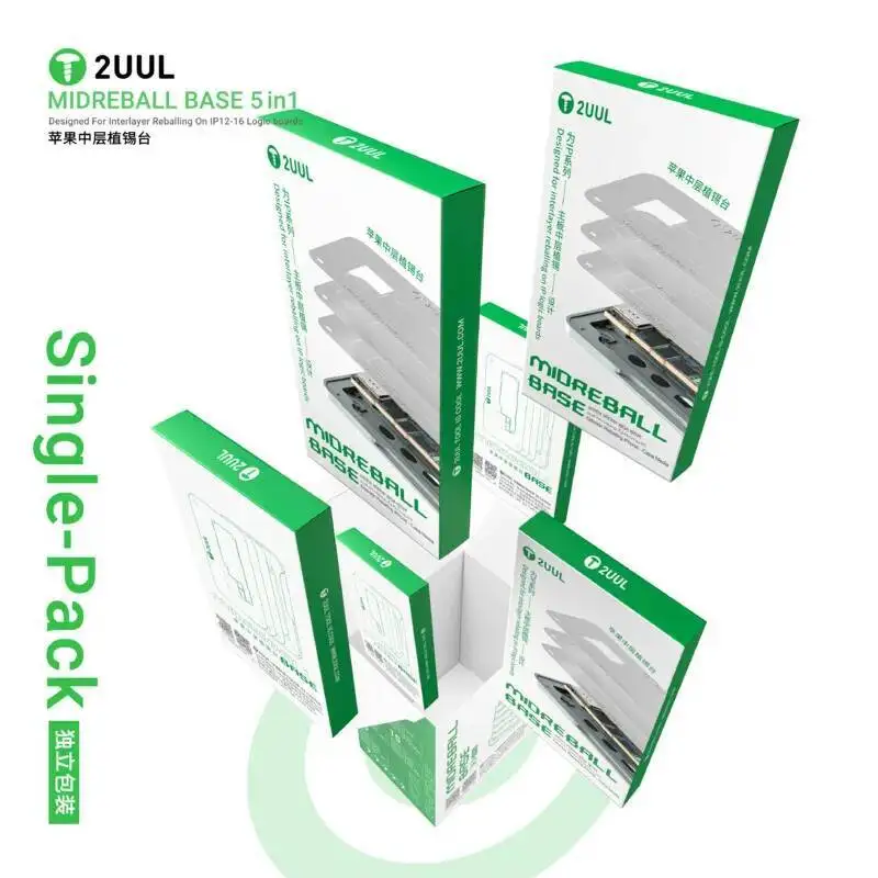 2UUL Midreball Base 5 IN 1 Designed For Interlayer Reballing On Phone 12-16 Series Logic Board Seamless Operation Tools