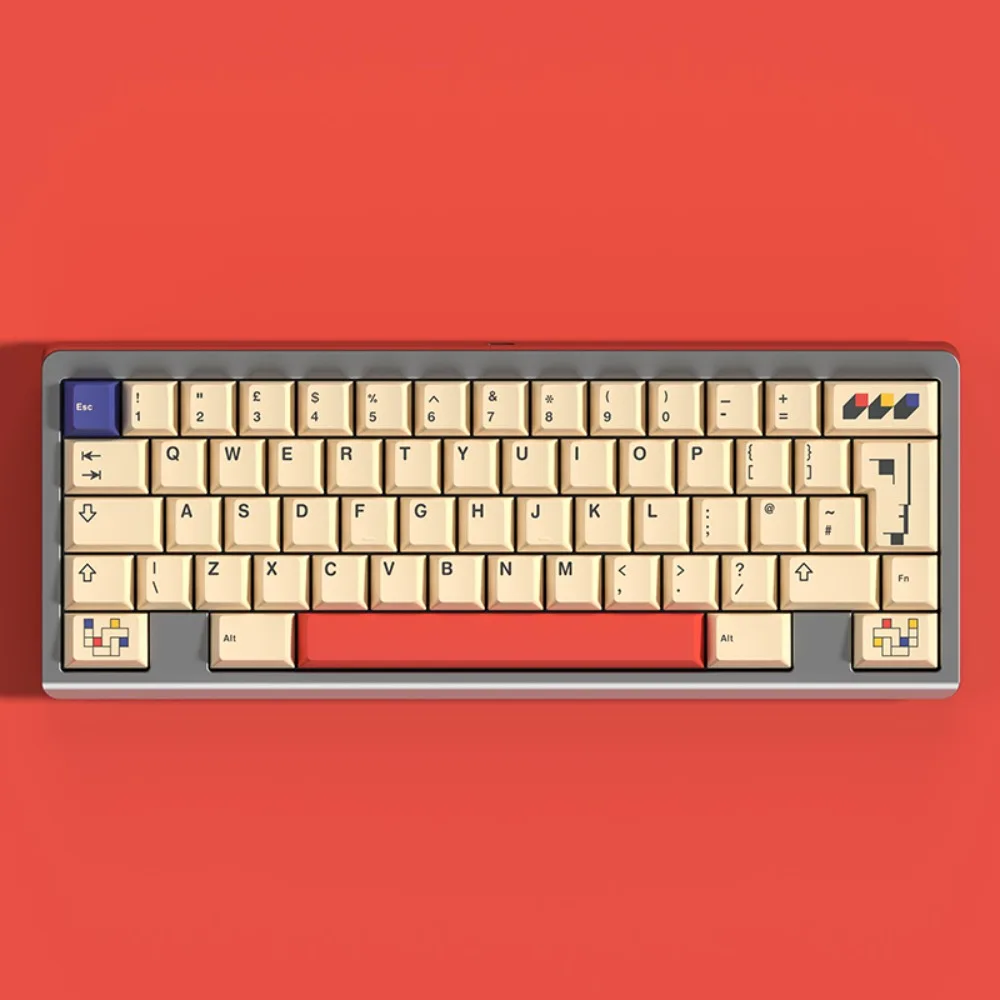 Three Color Retro Keycaps Cherry Profile 128 Keys Small Complete Set Front Carve PBT Game Accessory Mechanical Keyboard Keycaps