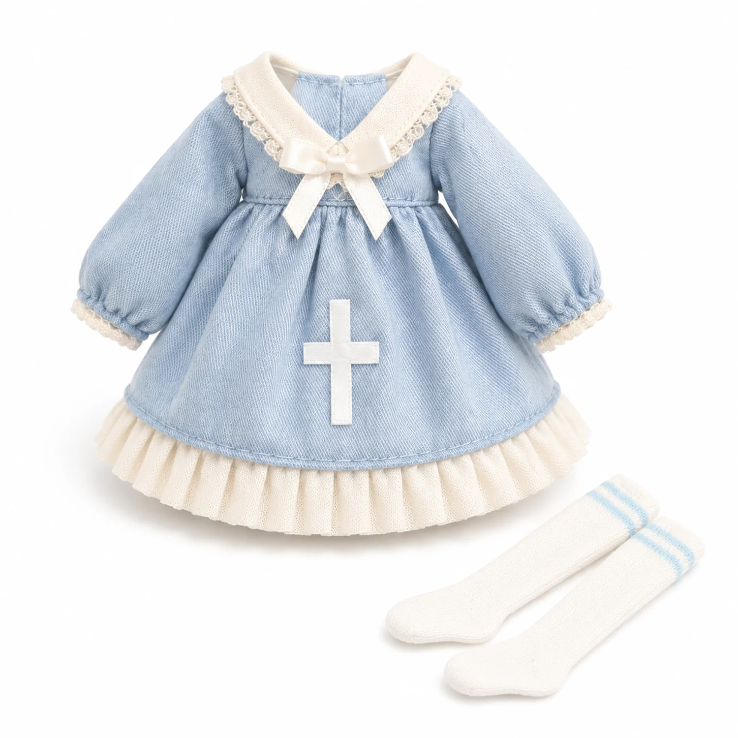Ob11 Baby Clothes Blue Princess Style Dress Exquisite Short Skirt 12 Points Bjd Gsc Baby Clothes Escape Body