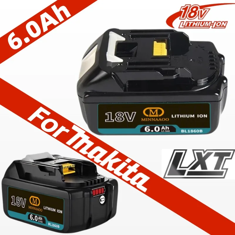 

100% Original For Makita 18V Rechargeable Battery 10C 5.0A/6.0Ah For Makita BL1830 BL1860 BL1840 BL1850 Power Tools Battery
