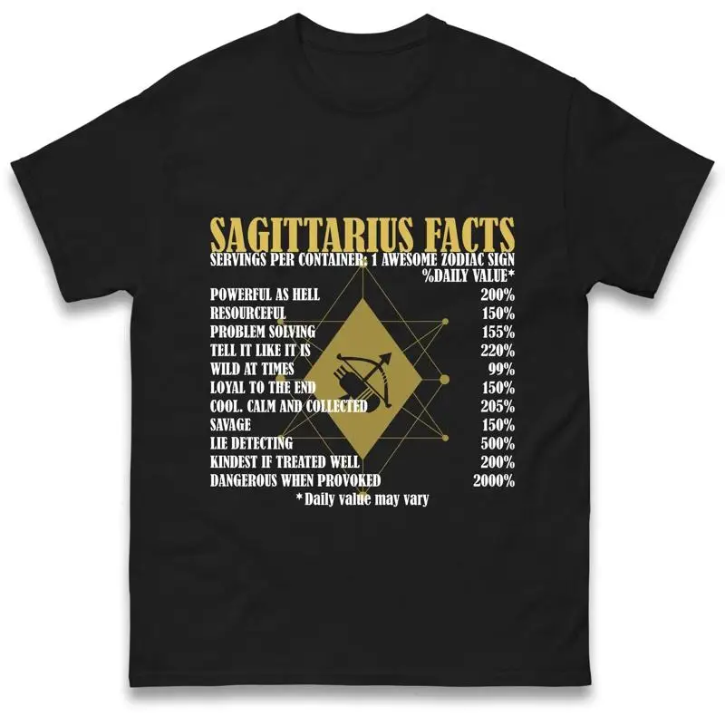 Zodiac Sagittarius Horoscope Birthday Facts T Shirt