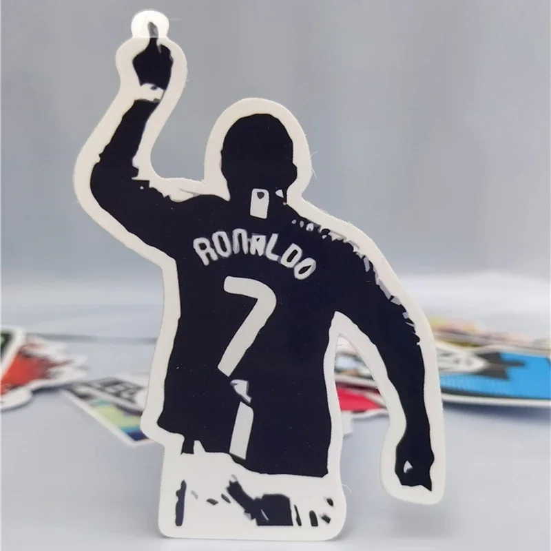 Real Fan Club Bar Room Decor Wall Stickers Cristiano Ronaldo Football Star Madrid Waterproof Wall Sticker 52Pcs No Repeat