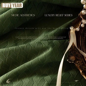 맞춤형 프랑스 레트로 밀 그레인 질감 밝은 녹색 벨벳 암막 단색 커튼, 거실 식당 침실용 럭셔리 커튼 