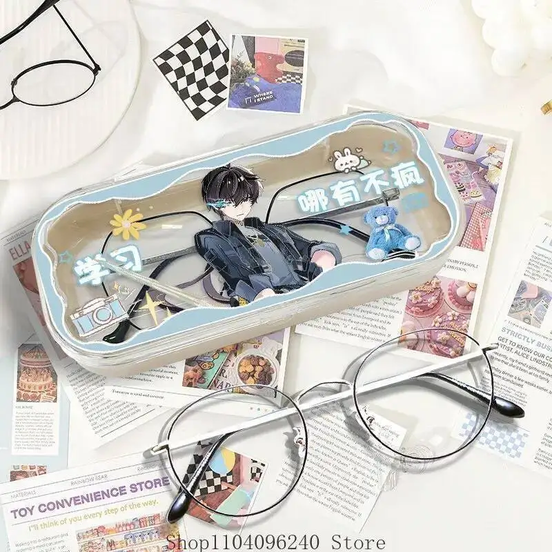 애니메이션 게임 Wuthering Waves Cartethyia 애니메이션 코스프레 안경 케이스 투명 연필 선글라스 보관 상자 마스코트 학생 액세스