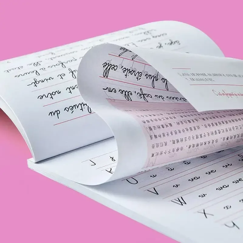 Learning  French /Chinese Books Calligraphy Copybook Standard French Handwriting Copybook Practice Writing Art Libros