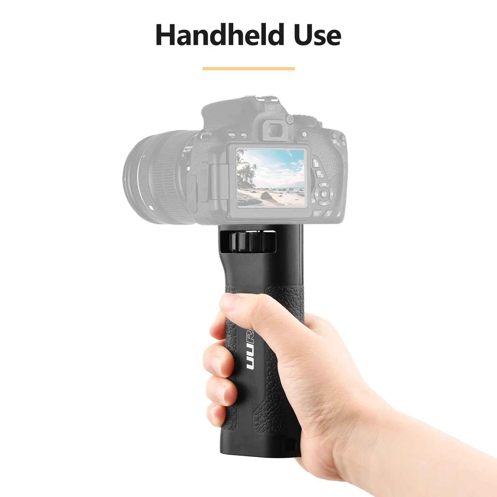 UURig Camera Handle Grip Photography Handheld Stabilizer with 1/4 Inch Screw for DSLR Camera Sports Camera Video Light Vlog