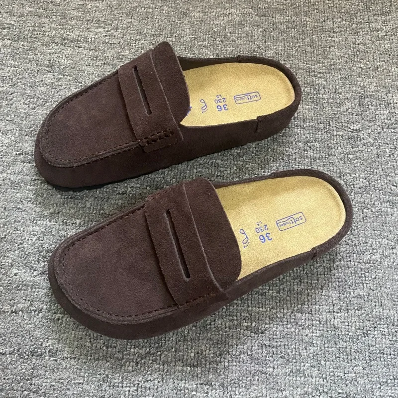 Modische Halbschuhe aus Rindsleder mit Zehenkappe, dicksohlig, bequem, atmungsaktiv, Retro-Look, lässig, für Herren – Detail 14