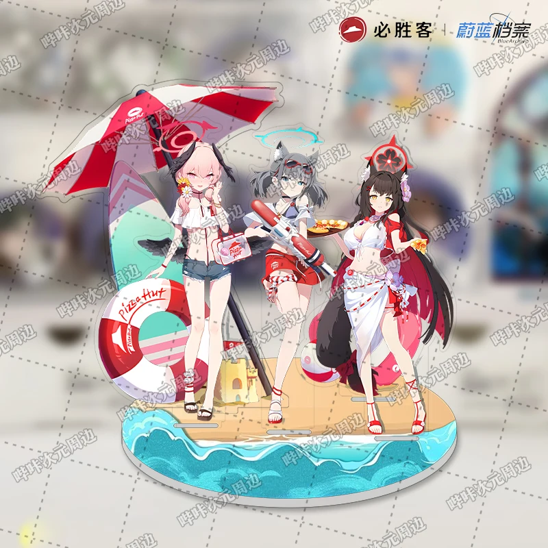 Игра Синий Архив Shiroko Sunaookami Wakamo Фигурка на акриловой подставке Модель Косплей Мультфильм Настольный декор