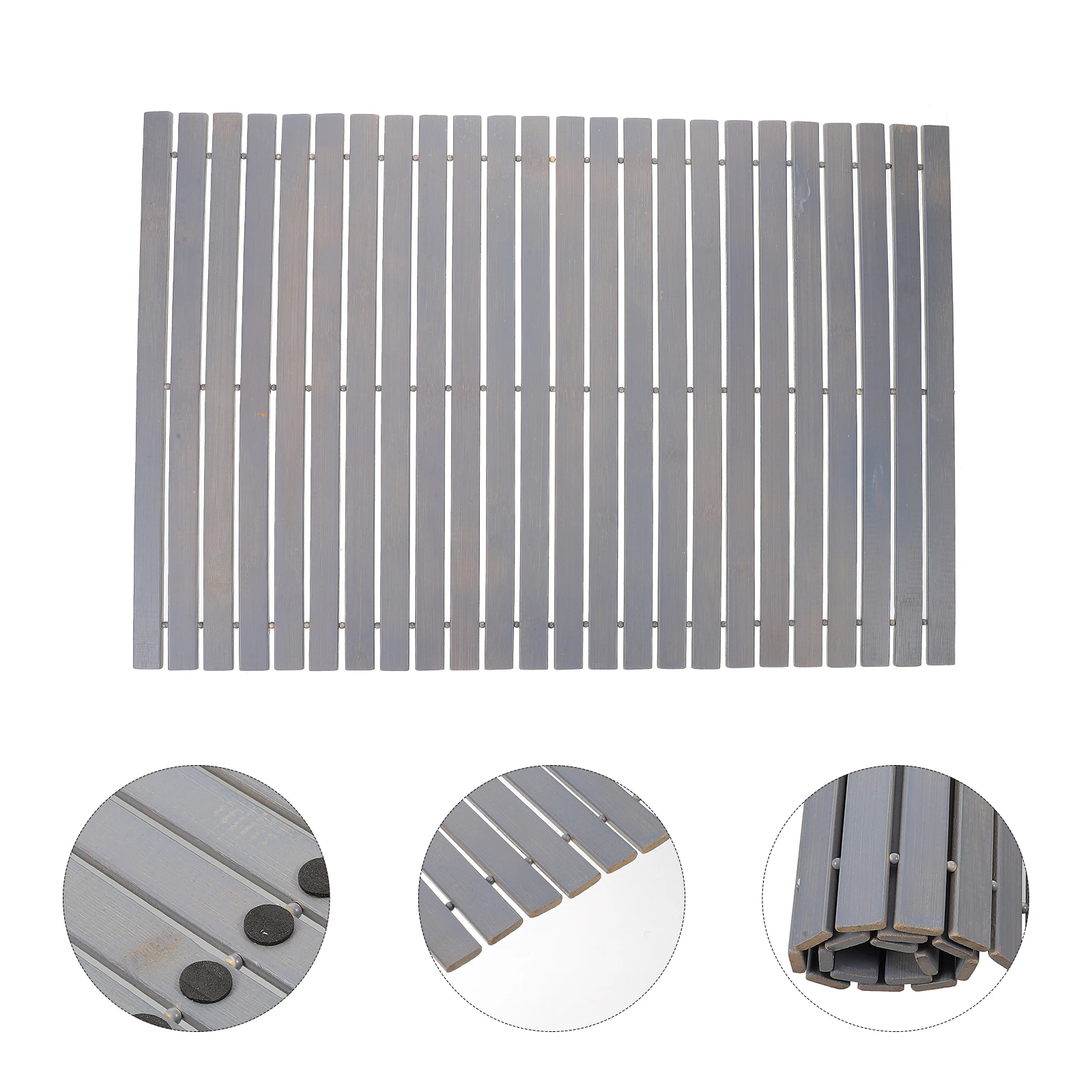 

Bamboo Floor Mat Non Slip Bath Mat Bathroom Cushion Rug Anti Skid Safe Decor Home Bath Mats for Tub Tub Mats Non Slip