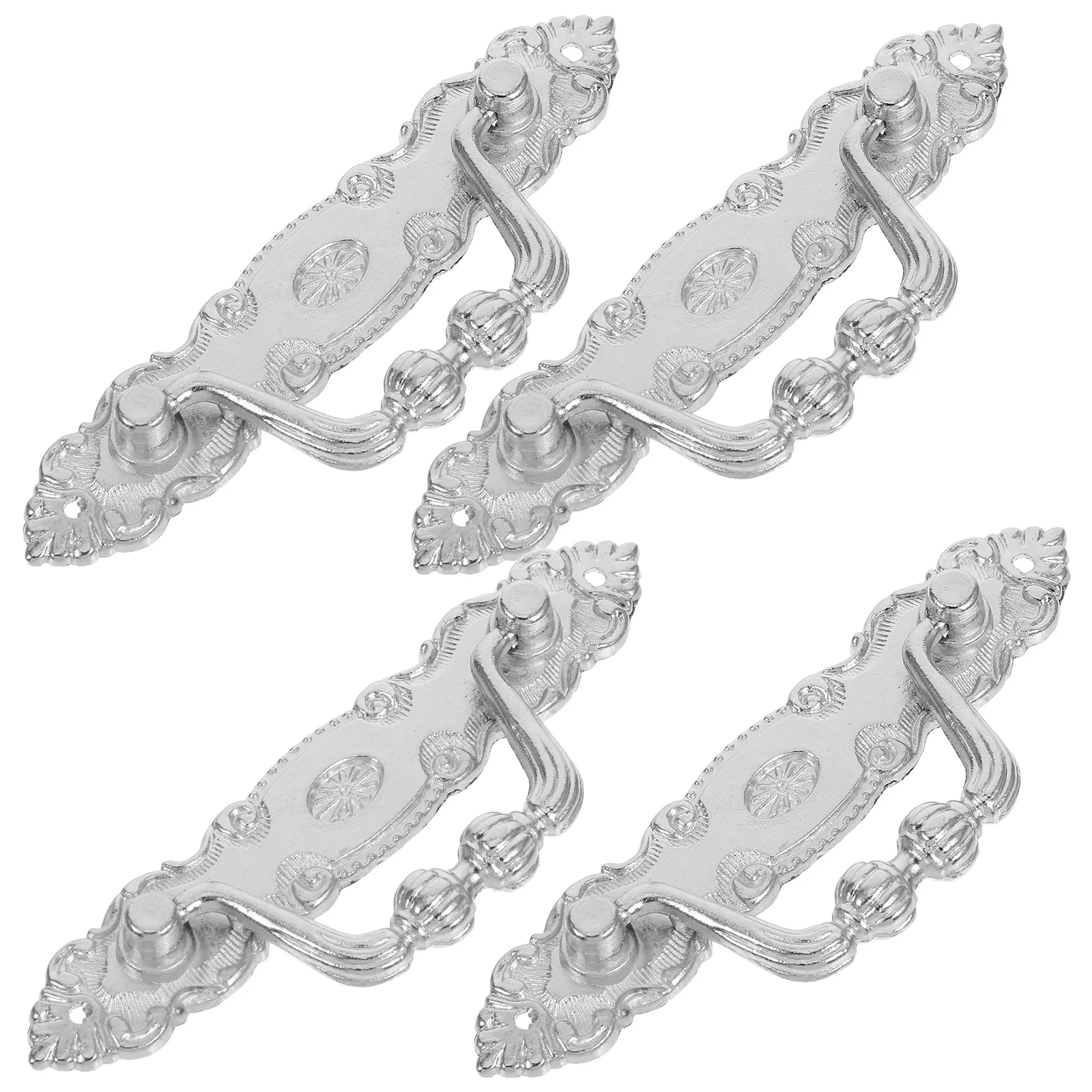 

4pcs Vintage Cabinet Hardware Elegant Zinc Alloy Pull Handles for Drawers Cupboard Door Knobs Sturdy Design