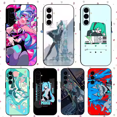 Hatsun M-MikuES Hot Anime Cool Phone Case For Samsung Galaxy S25 S24 S23 S22 S21 S20 Plus Ultra Note20 Soft Black