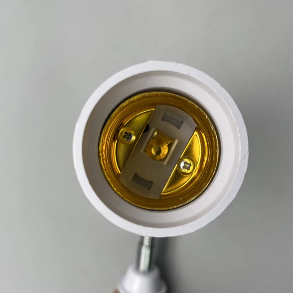 2Pcs Light Bulb Socket E27 Screw Mount Converter Flexible Adjustable Lamp Holder for Hard to Reach Bulbs Ceiling Wall Lights
