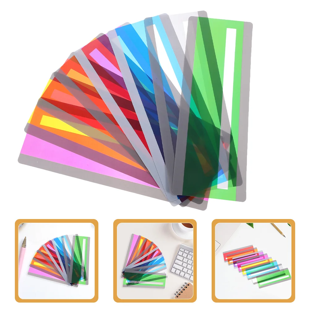 

24 Pcs Bookmarks Guided Reading Portable Strips Highlight Major Colored for Household Student