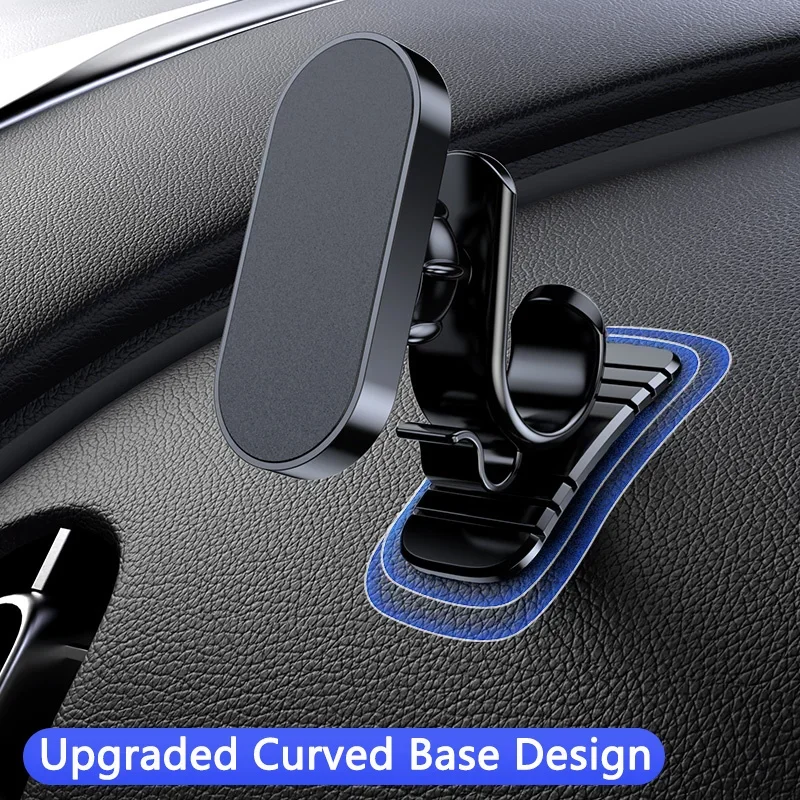 D6 Magnetic Car Phone Holder Self-adhesive Dashboard Phone Stand Mount Universal 360 Rotatable Strong Magnet Cradle GPS Support