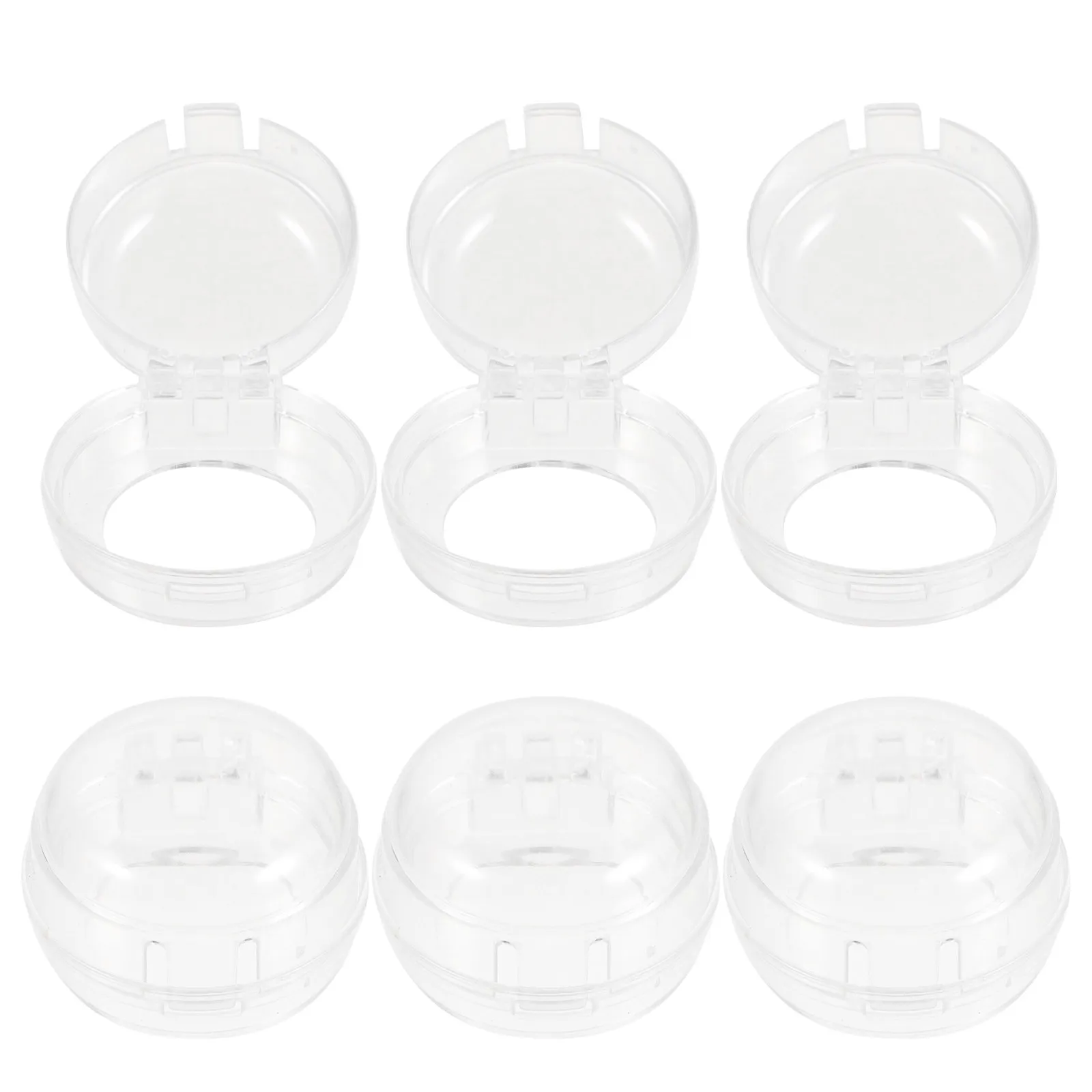 Lot de 6 protections transparentes pour boutons d'installation facile, compatibles avec plaques à induction, machines à laver et fours, couvercles de sécurité anti-enfants pour appareils électroménagers