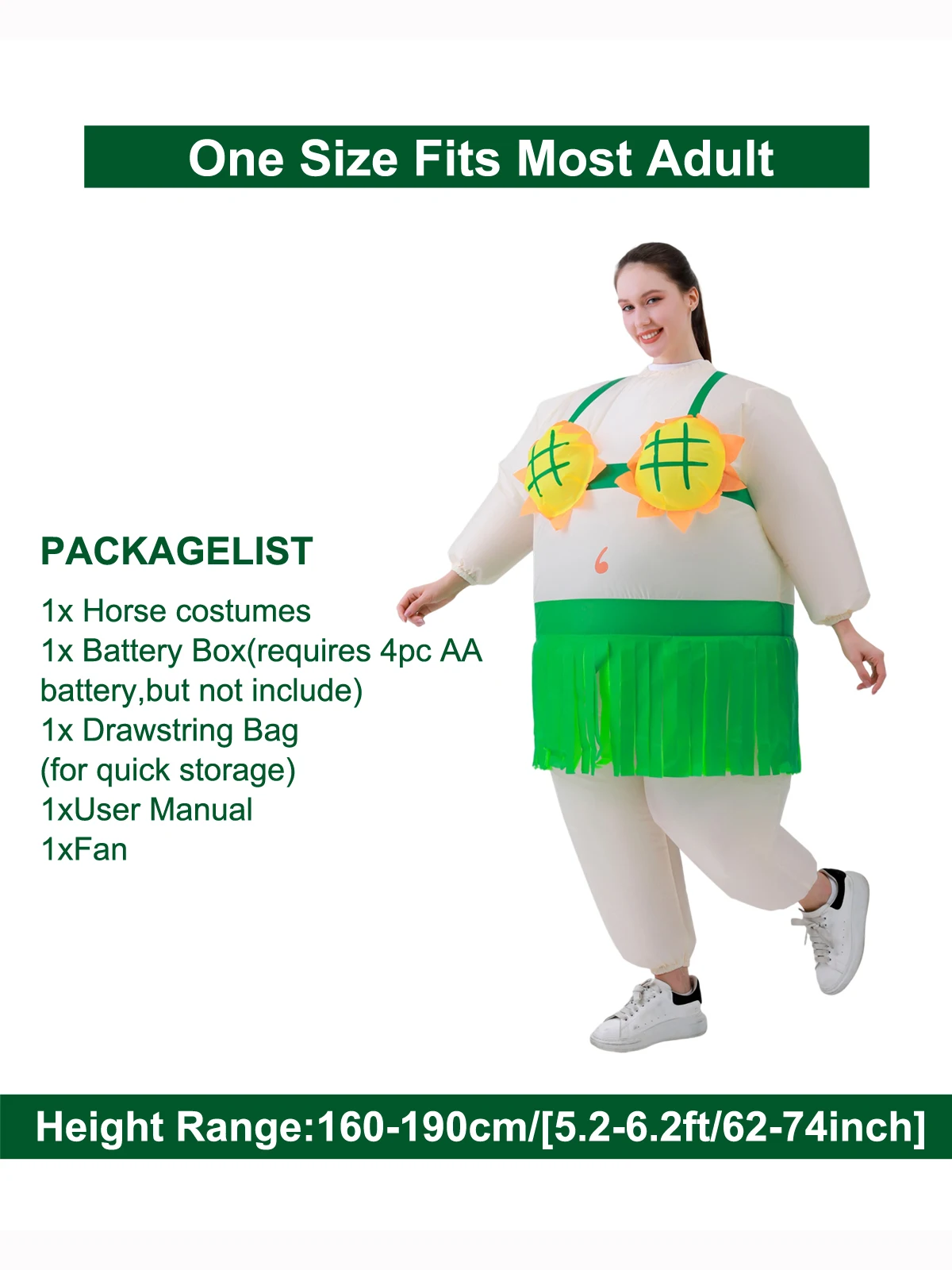 Opblaasbaar kostuum Volwassen Full Body Ballet Dans Fancy Dress voor Halloween Carnaval Kerstmis en evenement Feest Opblaaskostuums