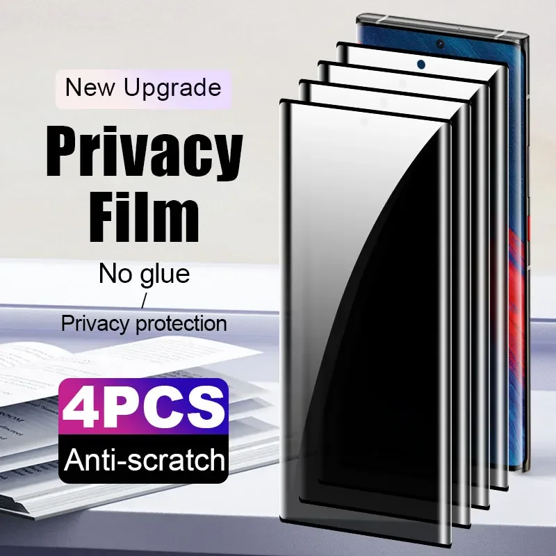 4pcs full cover Privacy Protective Film For Samsung S24 S23 Tempered Glass smartphone Screen Protector S22 S21 S20 Note 20 Ultra