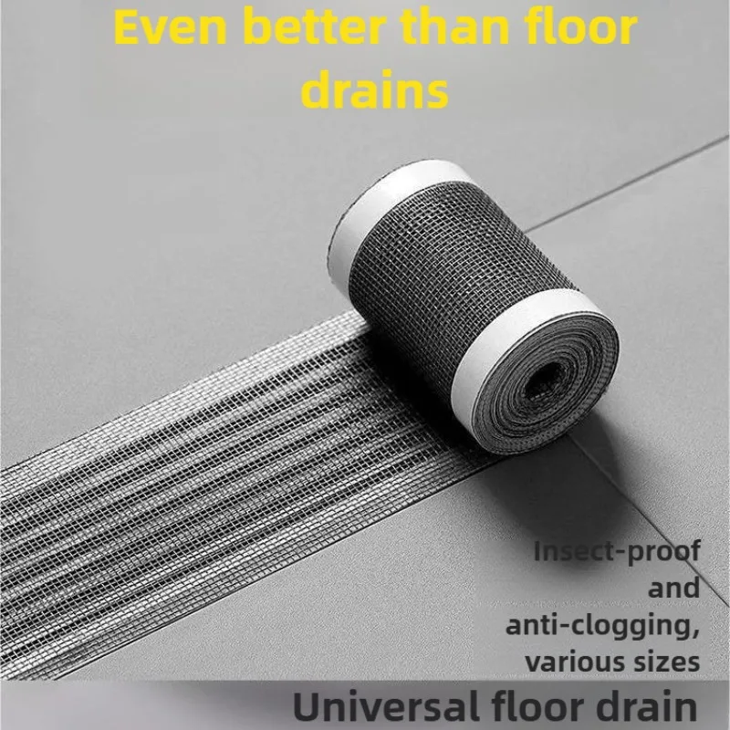 

Disposable Floor Drain Tape Roll, Self-adhesive, Mosquito-proof, Bathroom Drain Hair Filter Sheets Factory