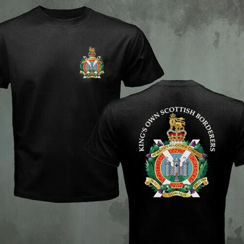 

King's Own Scottish Borderers. British Army Infantry T-Shirt 100% Cotton O-Neck Short Sleeve Summer Casual Mens T-shirt
