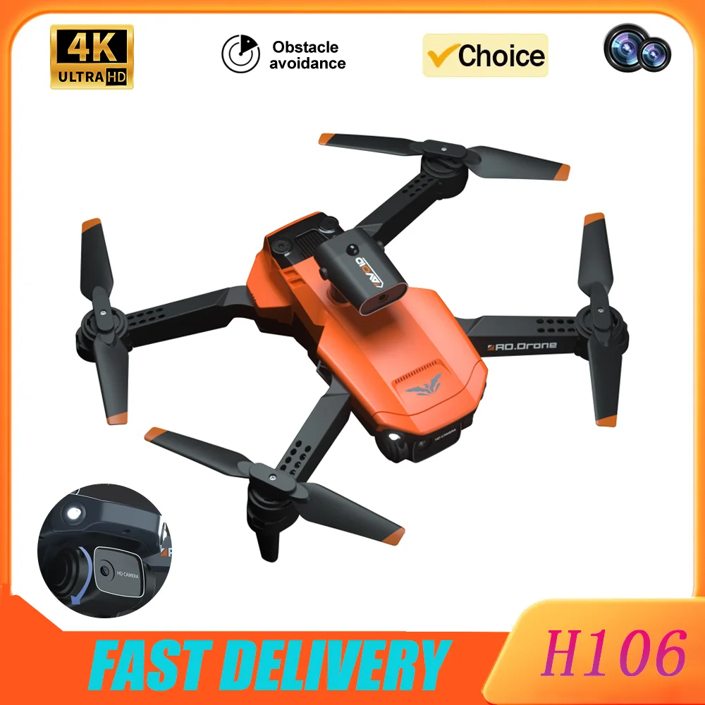 JJRC H106 RC Drone with 4k Professional Dual Camera Aerial Photography Foldable 360° Obstacle Avoidance Quadcopter Toys Gift