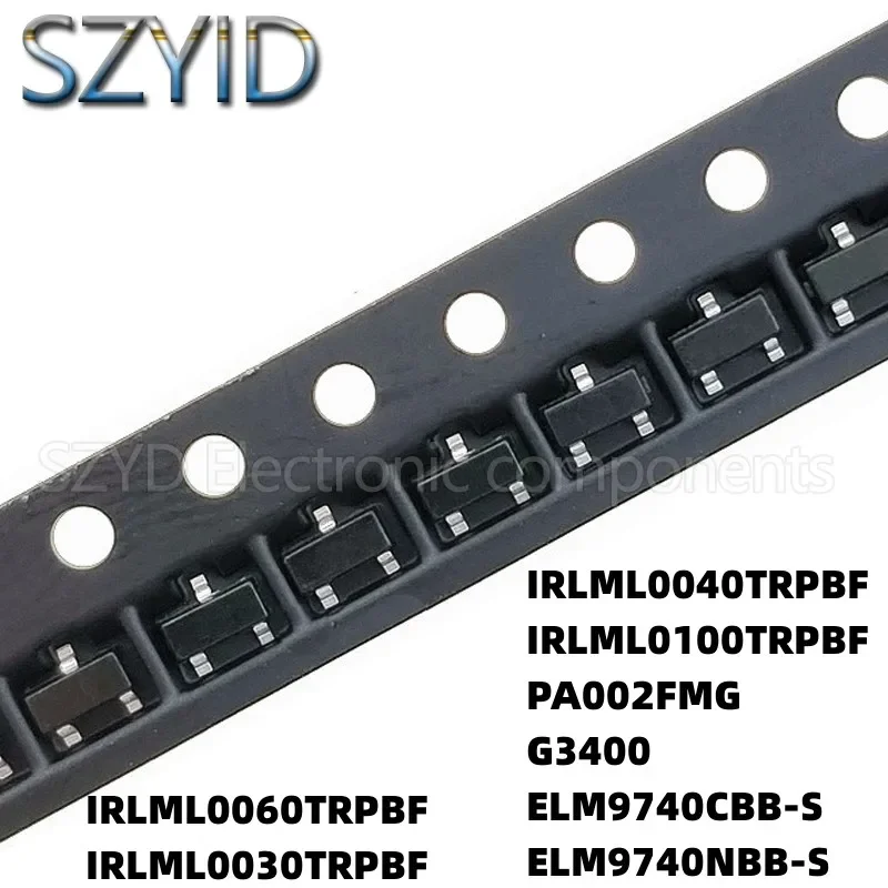 

100 шт. SOT23 IRLML0100TRPBF PA002FMG G3400 ELM9740CBB-S ELM9740NBB-S