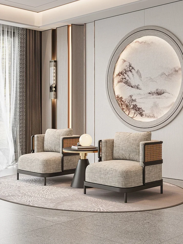 New Chinese-style hotel lobby club reception and hospitality department will negotiate sofa coffee table combination