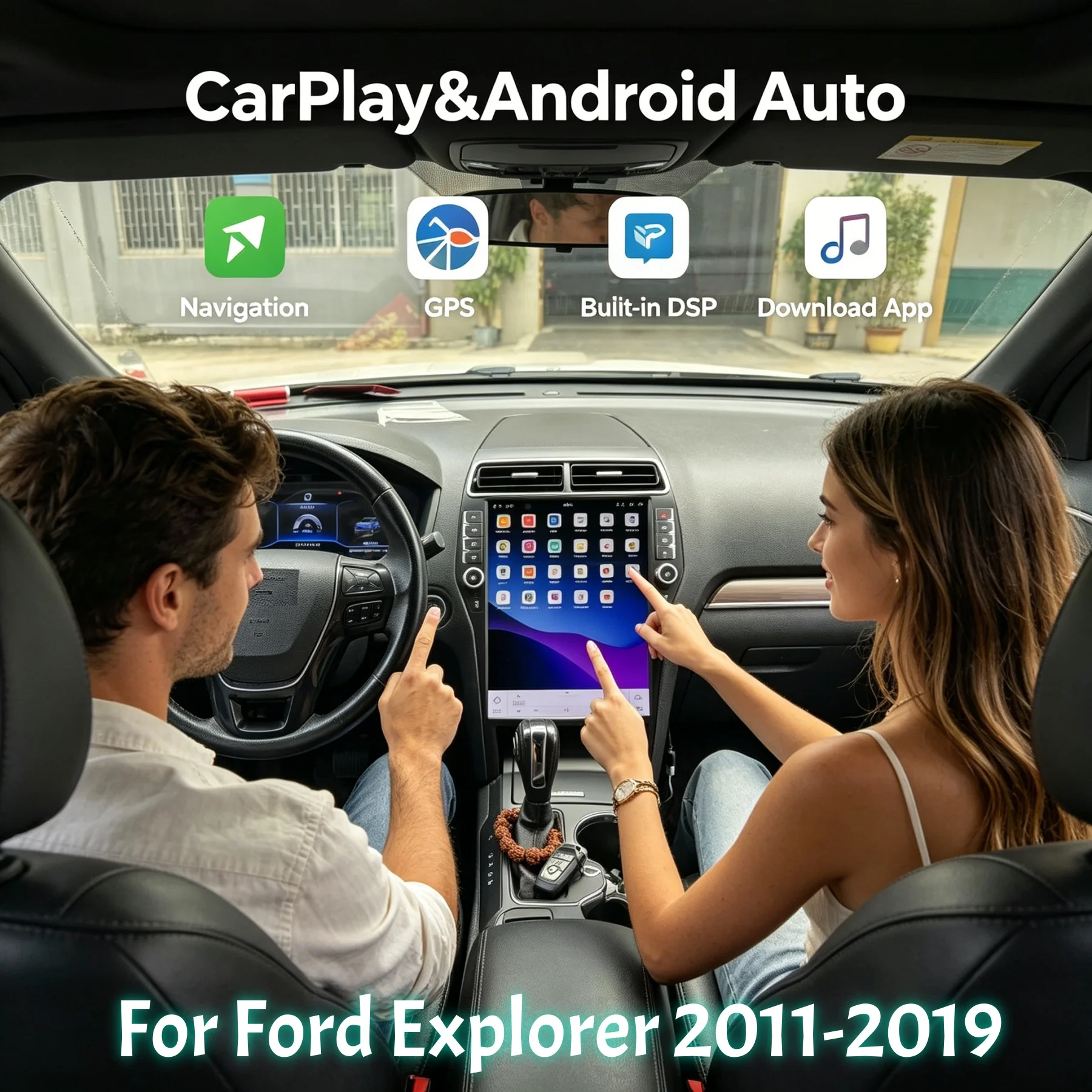 

16.2'' Android Car Stereo For Ford Explorer 2011-2019 Wireless CarPlay 8 Core Android Auto 2.5K Touch Screen GPS Navigation