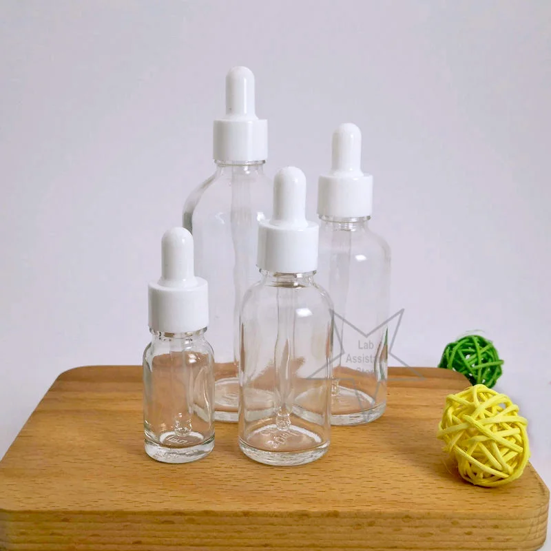 زجاجة زيت عطري للمختبر 10 قطع من الزجاج الشفاف 5 مل إلى 100 مل تستخدم المختبر المقاوم للتسرب المتين #5