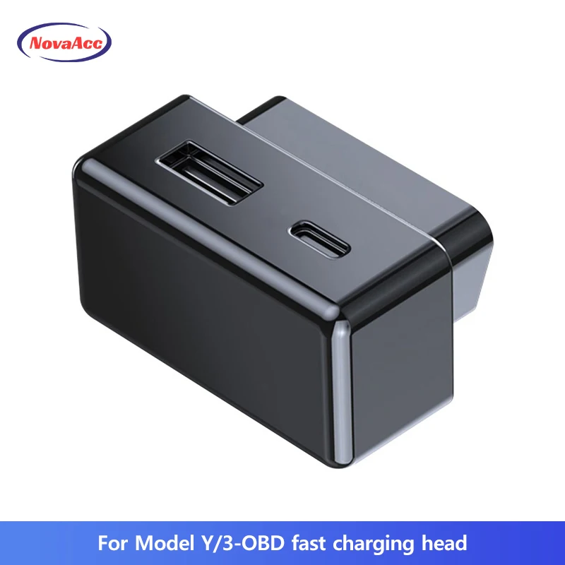 OBD Adapter Charging For Tesla Model 3 Y X S obd2 Splitter Charger Adapters Accessories Ports Extender Phone PD Fast Charging