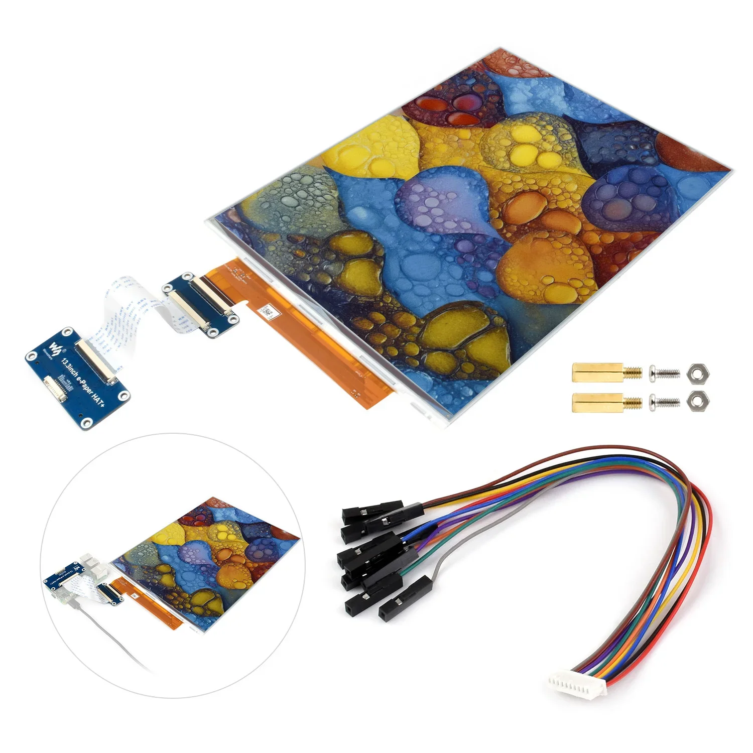 2026 13.3inch e-Paper (E) Waveshare Full color E-Paper Display for Raspberry Pi1600x1200 SPI Optional For HAT Standard Driver